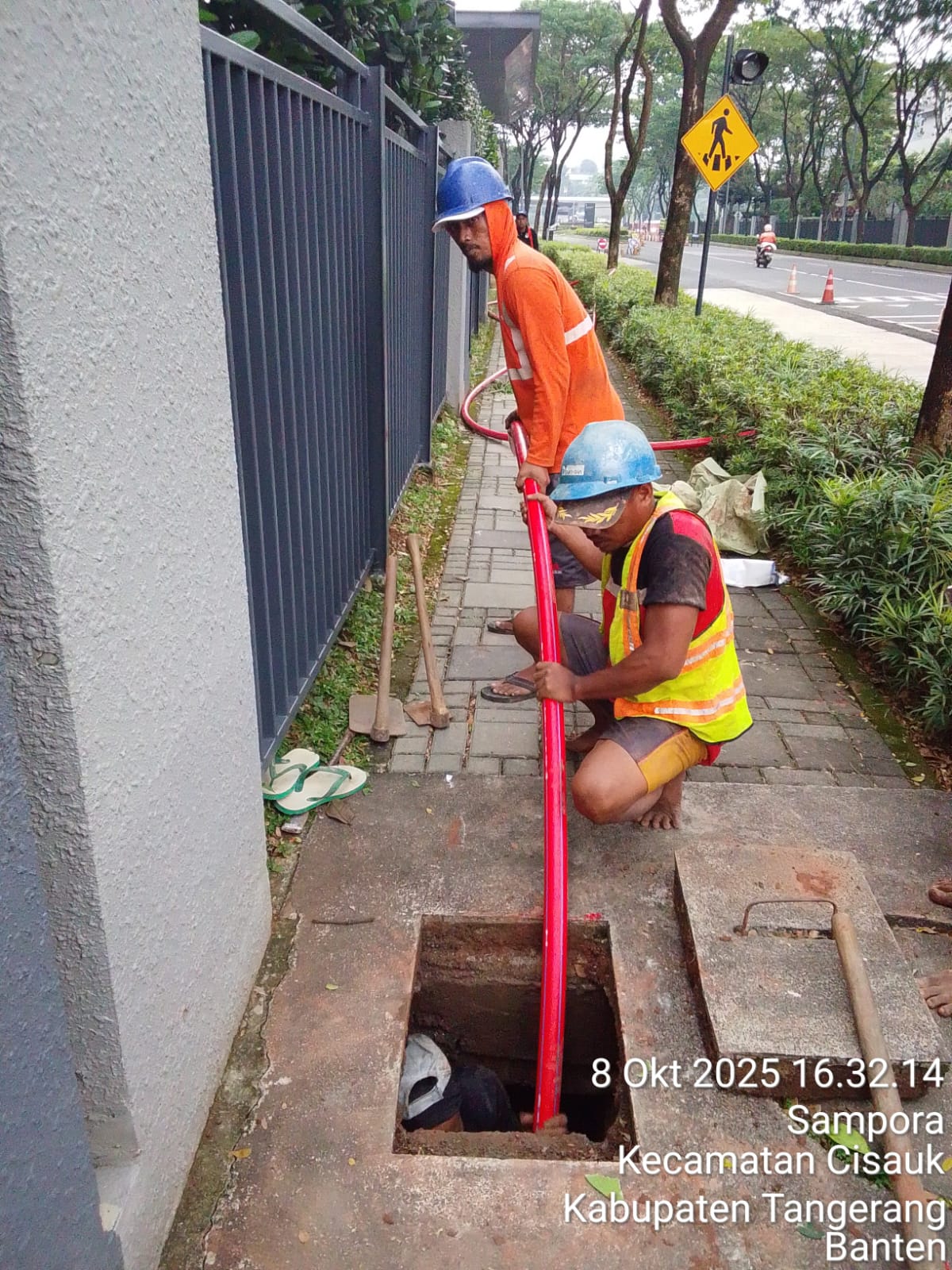 Progres Penarikan Pipa HDPE